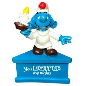 You Light Up My Nights Smurf-A-Gram Figurine-VintageValentine’s Day Anniversary